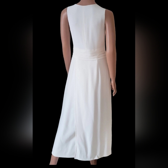 Emanuel Ungaro Vintage Off White Silk Blend Column‎ Dress - Picture 3 of 5